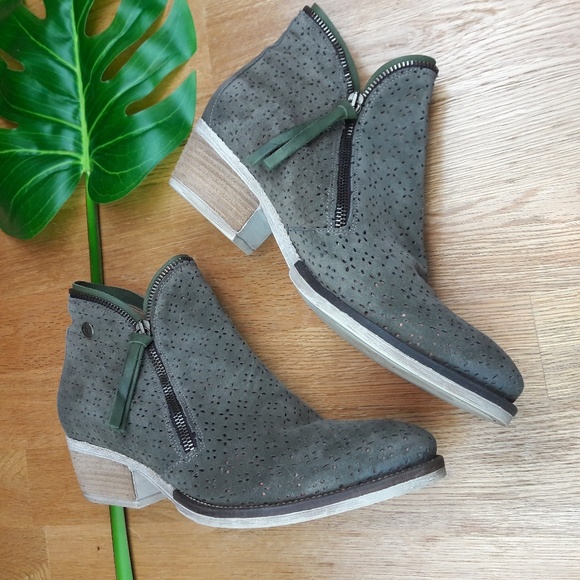 Coque Terra Shoes - Coque Terra Lizzy Olive Ankle Boots Size 41